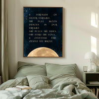 " Blessings From The full Moon " - Poem - Art Poster